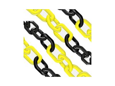 Corrente Plastica Preto/Amarelo